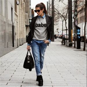 7 For Mankind Josefina Skinny Boyfriend Distressed Jeans